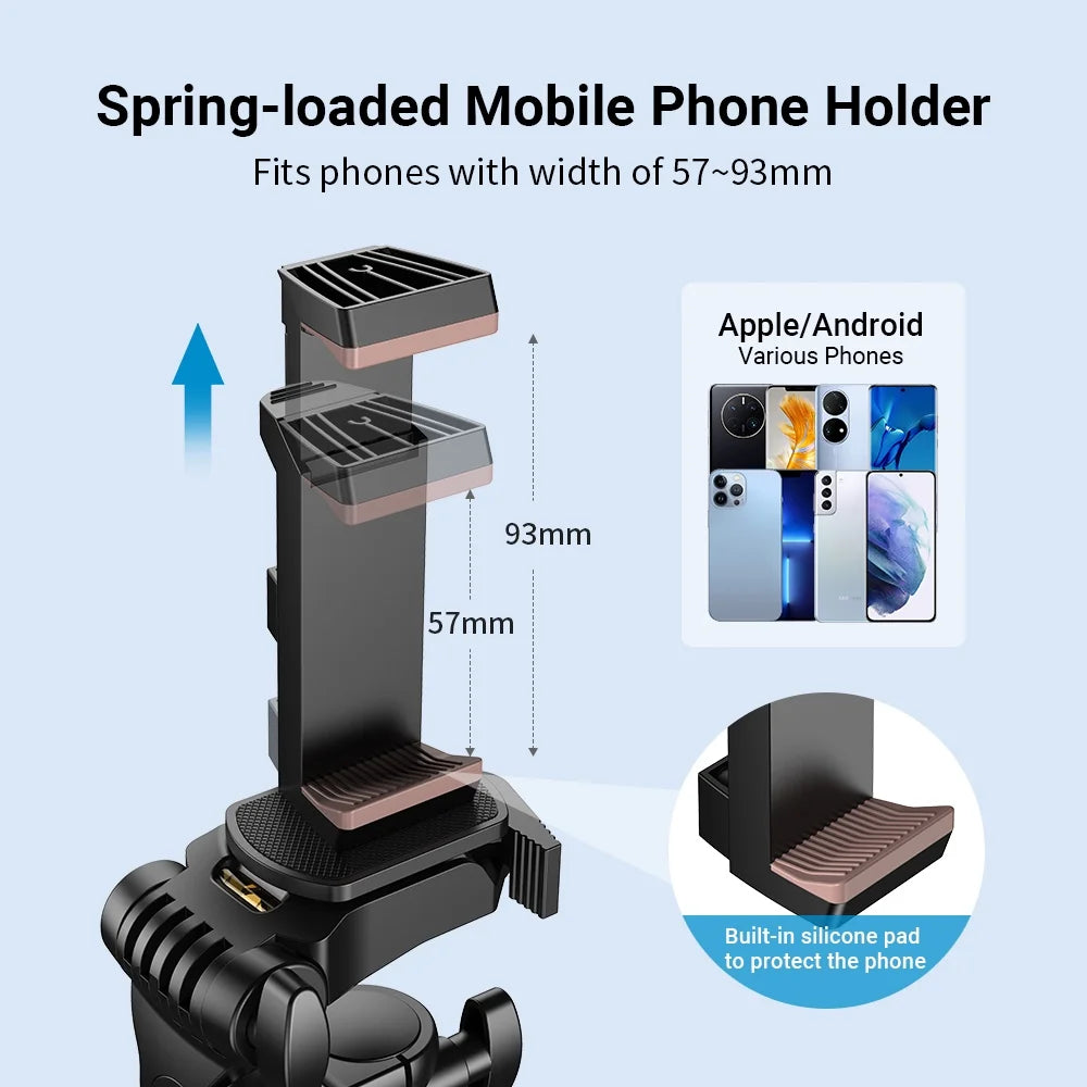 Alloy Selfie APEXEL 180cm Tripod Aluminum Stand for Camera Smartphone Stick