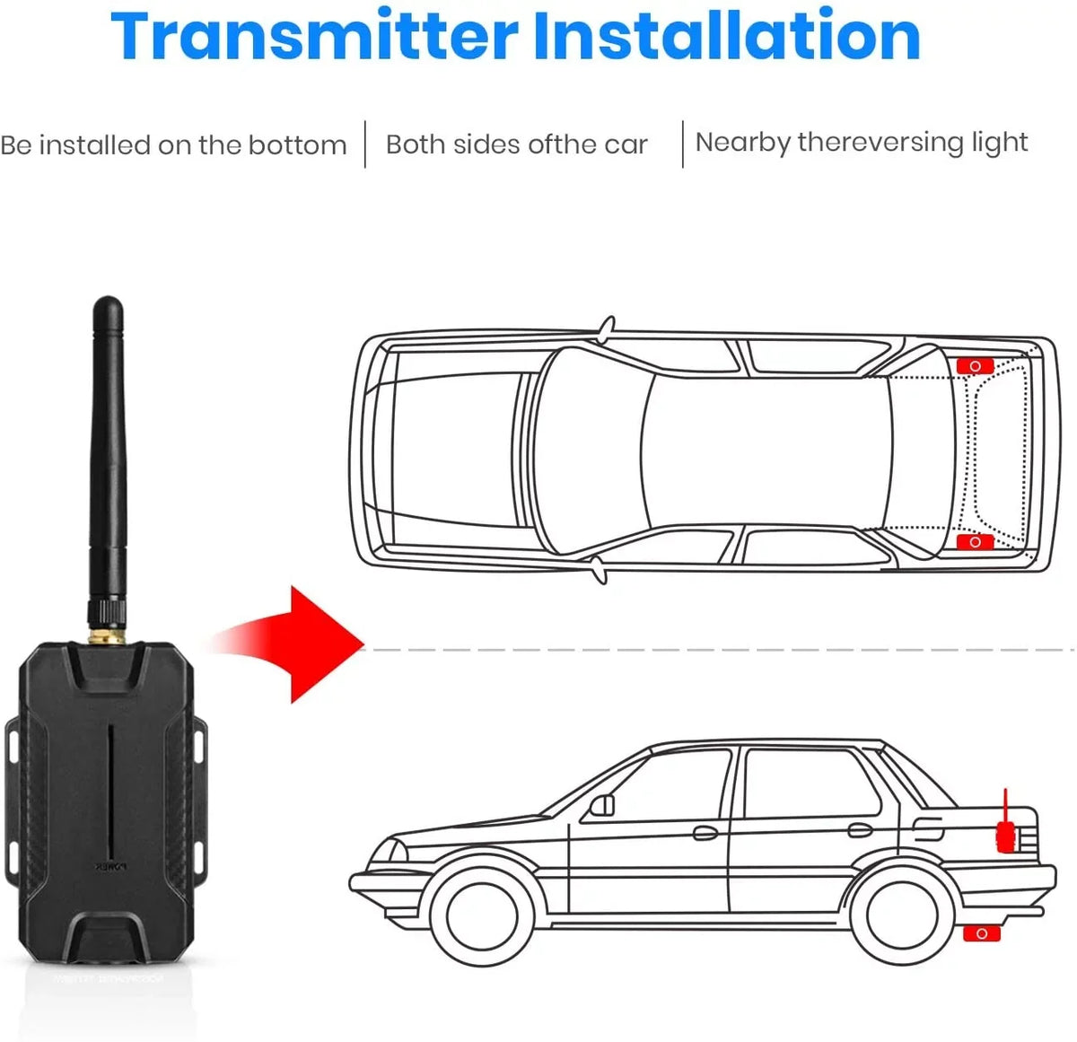 Rear Night Look View Mirror Camera Camera Wireless Oem System Car (T1400U) Backup Camera for Super for Reversing Auto-Vox Backup Trucks, Vehicles Vision