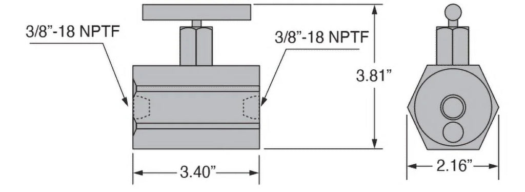 Pressure Bypass, Hydraulics With 3/8" NPTF Manually FCVMR38 Check Relief - Valve Released Freedom