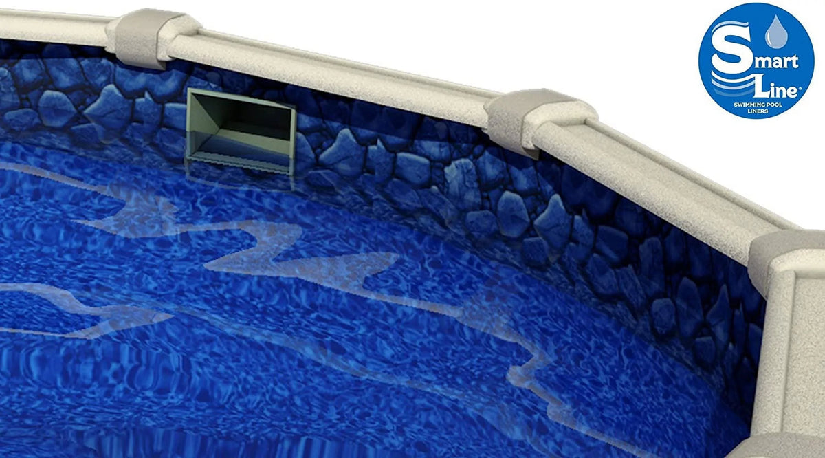Height SmartLine Liner 54" | 25 Swimming | Unibead Gauge | Swirl Pool Boulder for Round 18'