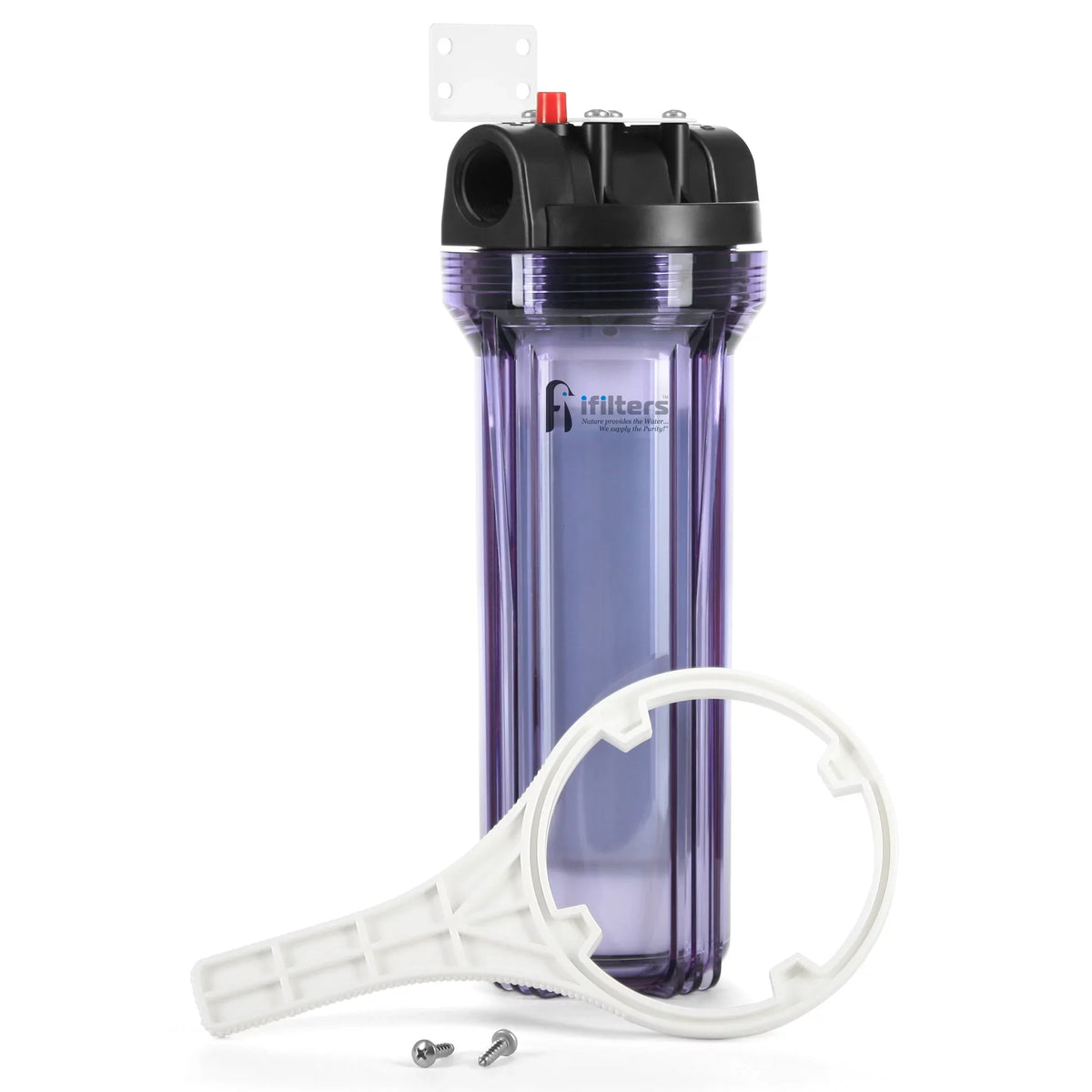 Housing Filter Rust Clear Cartridge w/ Comparable Included, Whole 3/4" & House CTO iFilters Ports AP117 Filter Sediment,