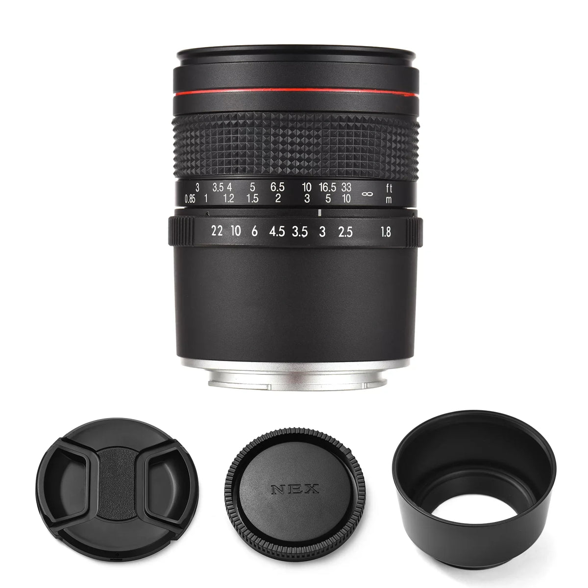 Lens A9, A6000, A6400, Telephoto Suitable Cameras Large A5100 A6300, A7 F1.8 Focus Manual with A6500, Series, 85mm for Aperture, Andoer Medium