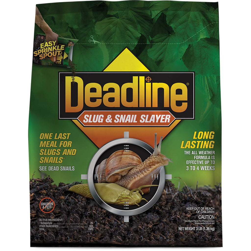 Snail 3 Deadline, lb. Ready-to-Use Pellets, and Slug Killer;