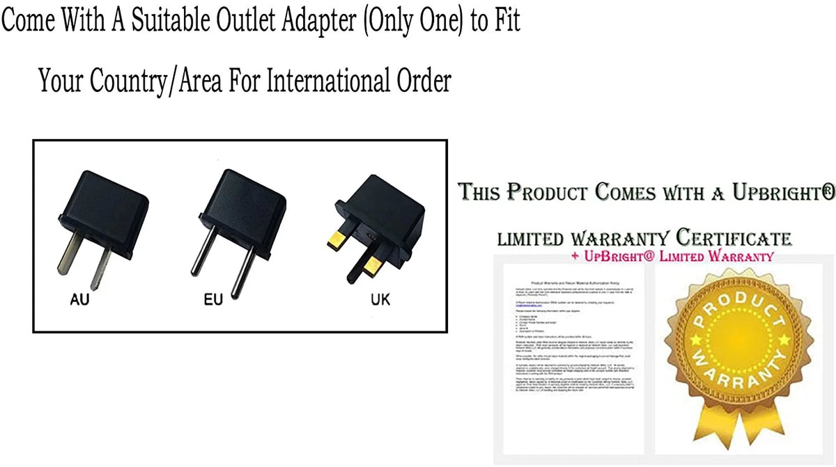 UPBRIGHT NEW AC PSU Cord Adapter Cable Power Charger / Supply LM1711 LCD For Solarism Global PS Battery TV DC Mains