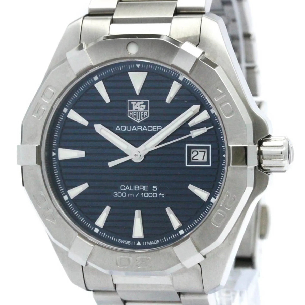 Steel TAG Aquaracer Calibre Automatic (Good) Polished Watch HEUER Pre-Owned BF570555 WAY2112 5