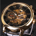 Wrist Leather Transparent Skeleton design Hollow Watch Mechanical