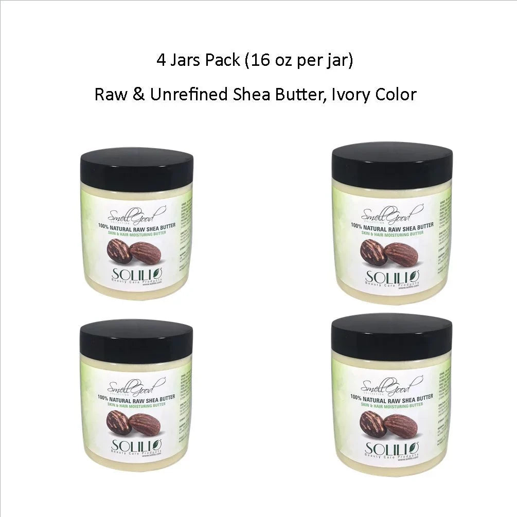 4 Smellgood Creamy Shea - 16Oz African Butter Of Ivory Unrefined Pack