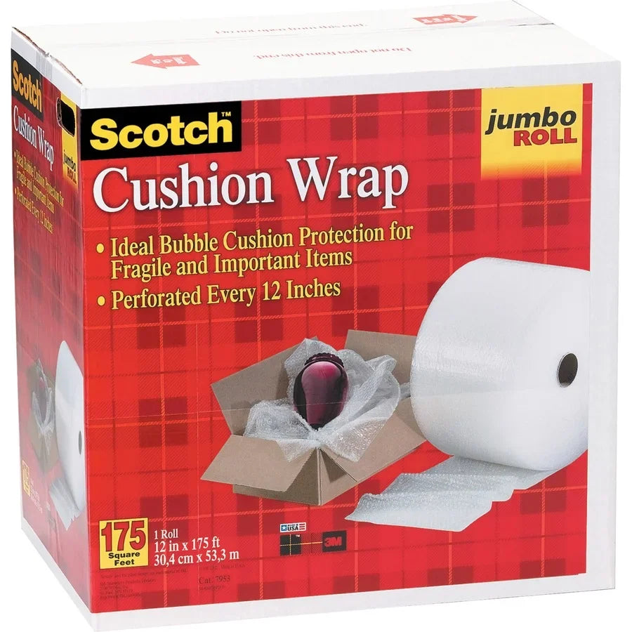 Width - Wrap Lightweight, Roll Cushion Ft Length 175 X - Jumbo Scotch Non-scratching 12"