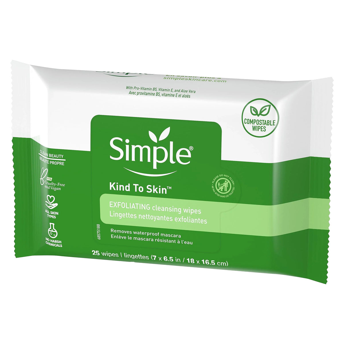 Skin Cleansing (Pack 25 Kind Harsh Free Makeup From Exfoliating And Effective To 4) And Simple Remover Count Of Chemicals, Perfume Color Gentle Dye, Artificial And Wipes