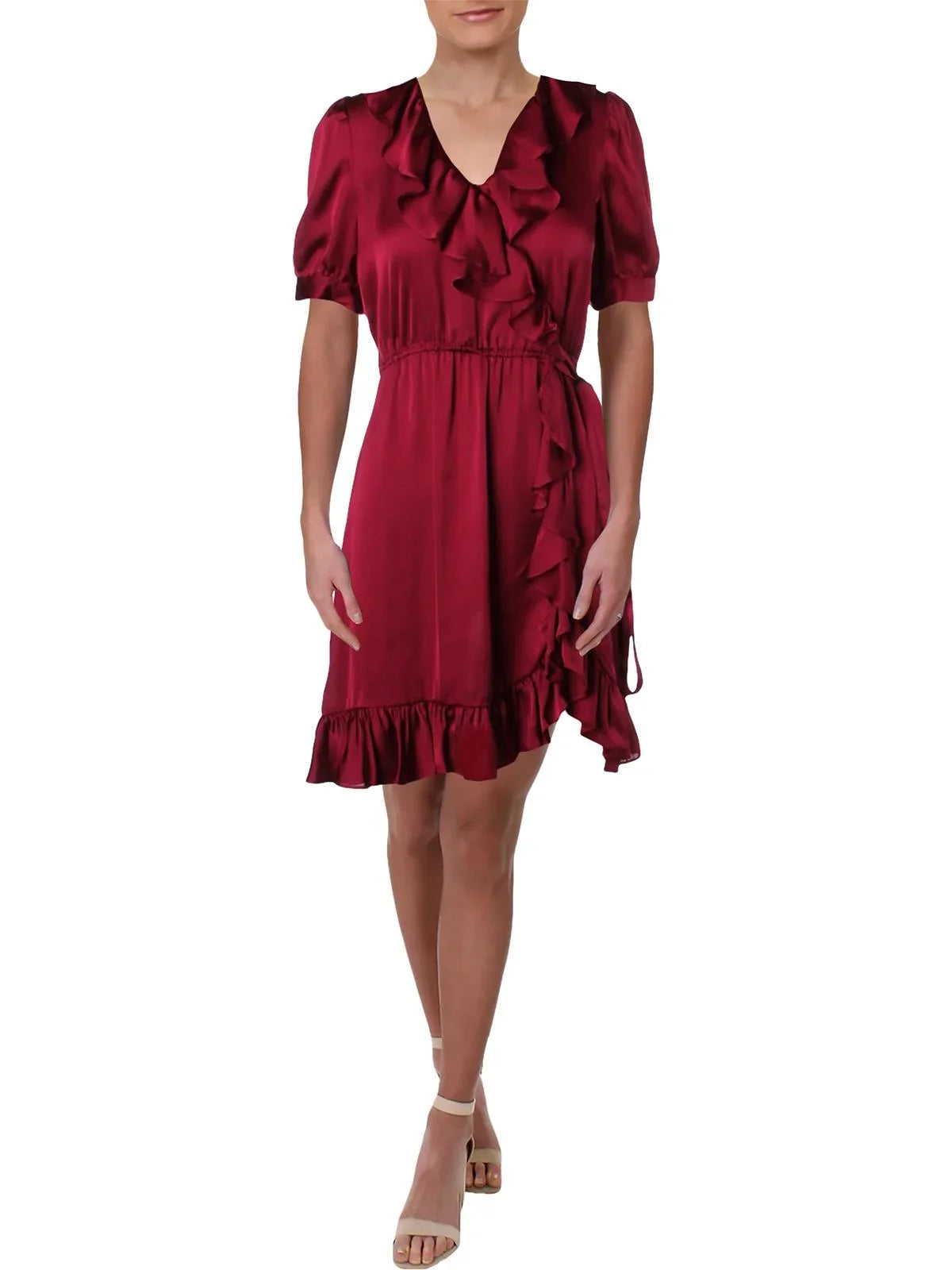 Shirtdress Hem Stuart Ruffle JILL Womens 10 Jill Purple Asymmetric