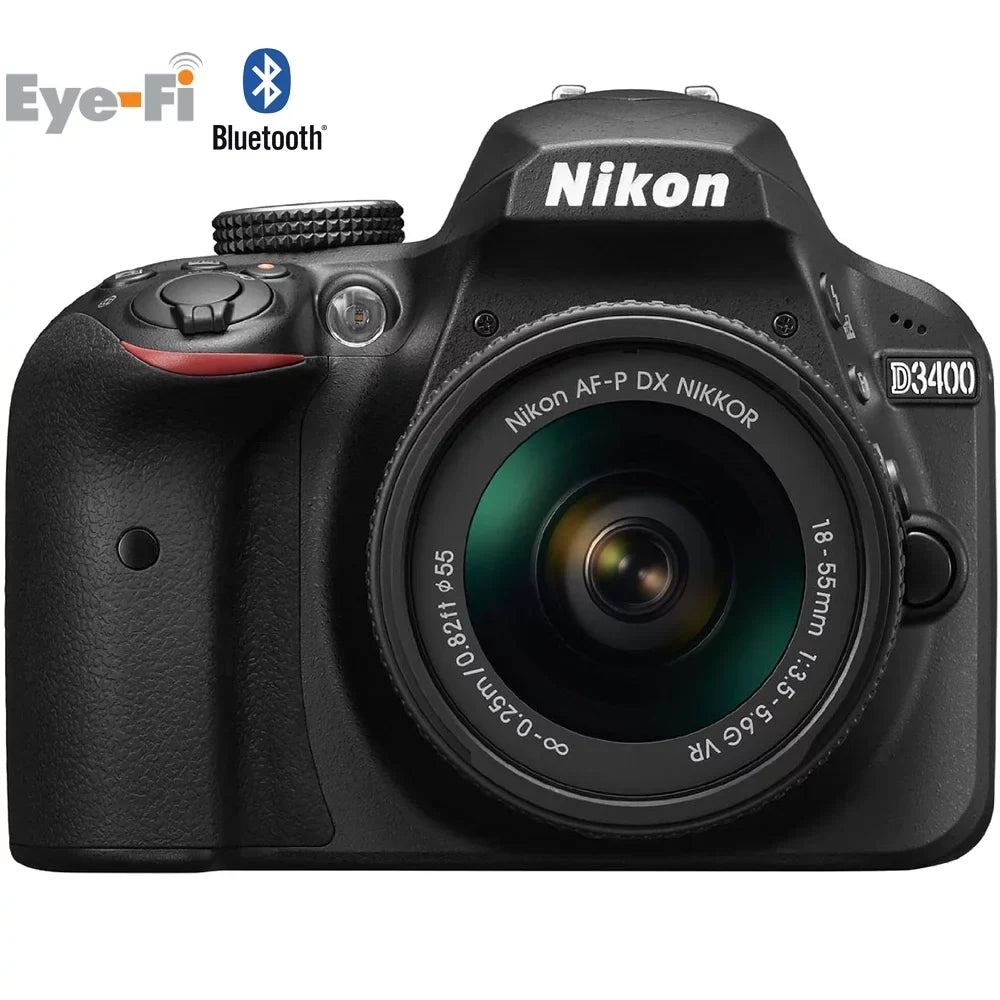 with DSLR 18-55mm MP Restored Nikon VR (Black) D3400 (Refurbished) Camera Kit 24.2 1571B Lens
