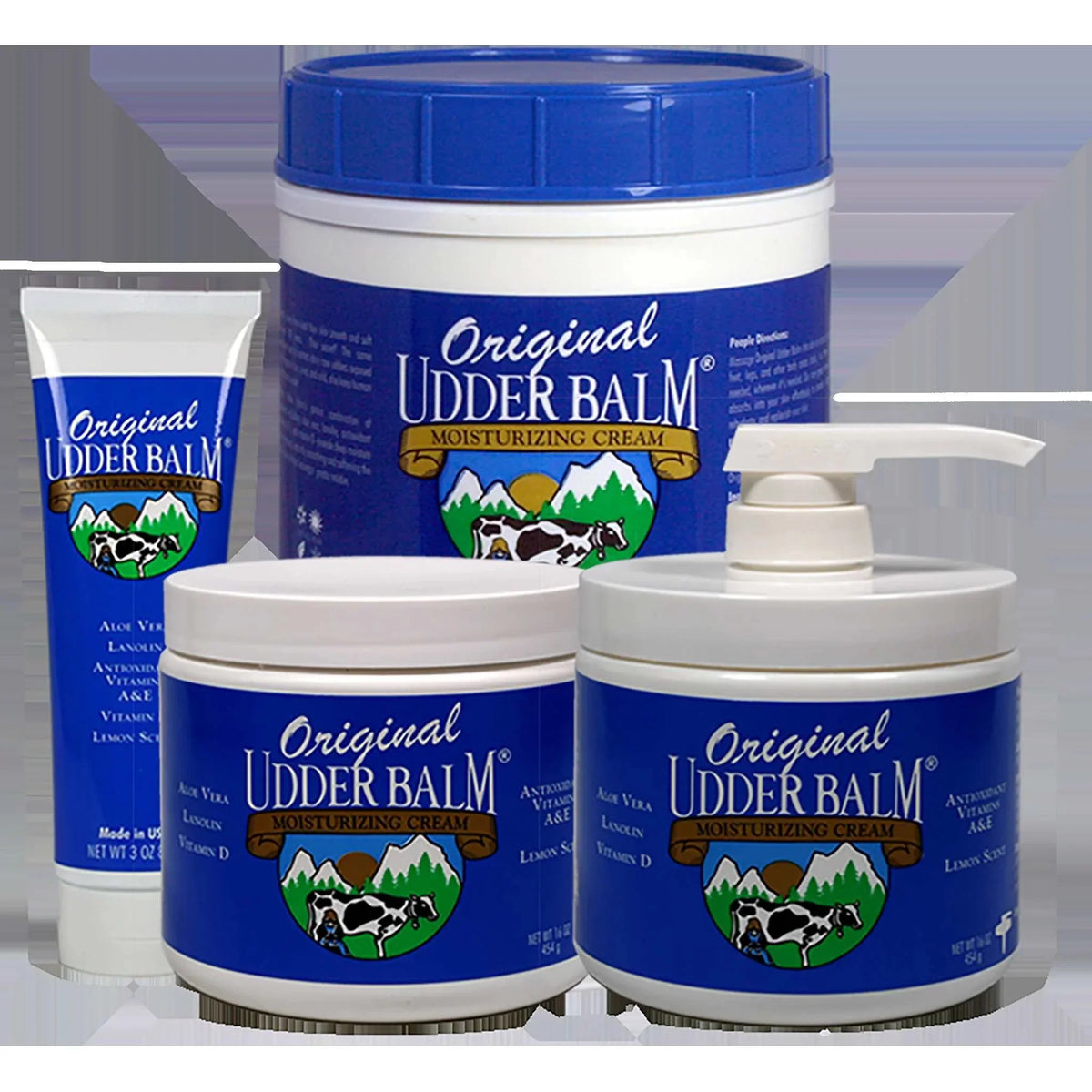Moisturizing Original Aloe Udder Balm with Lanolin & refill 64oz tub Cream