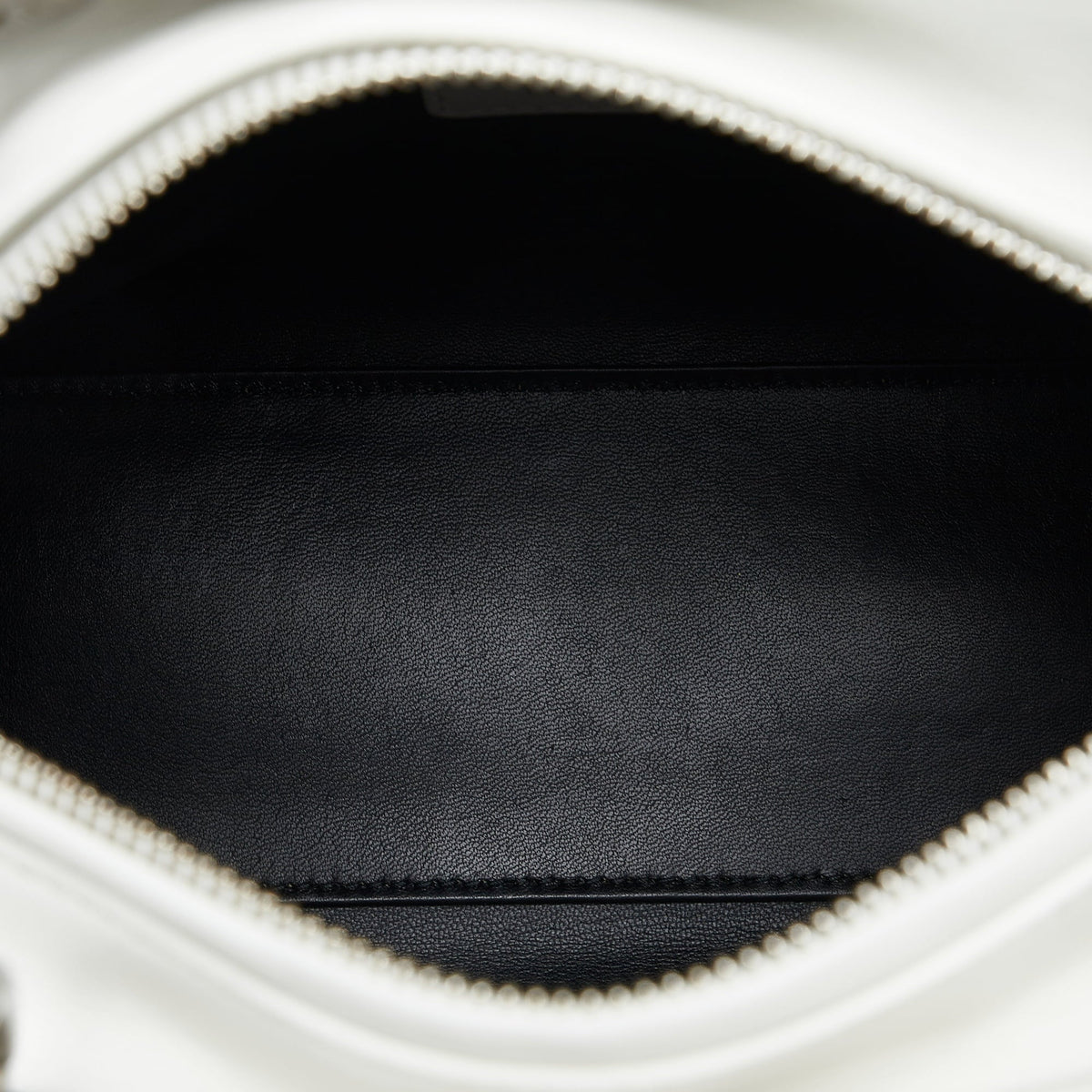 Dior White Lambskin Authenticated Leather Satchel Lady Unisex Pre-Owned Paradise (Good) Medium