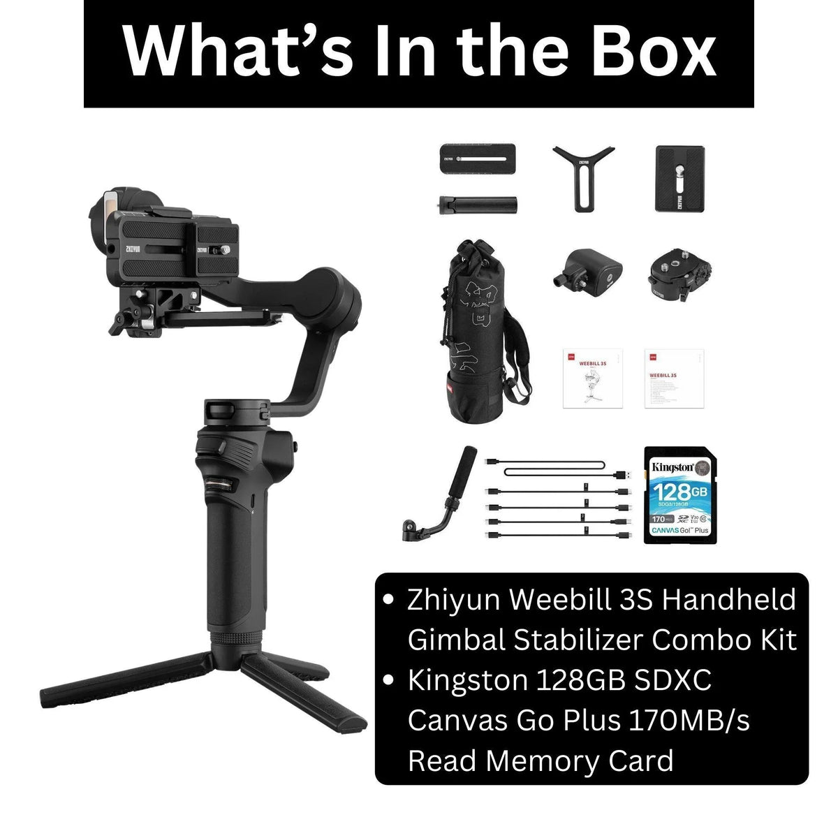 Zhiyun Handheld 128GB Weebill Stabilizer with 3-Axis Card Gimbal 3S Memory
