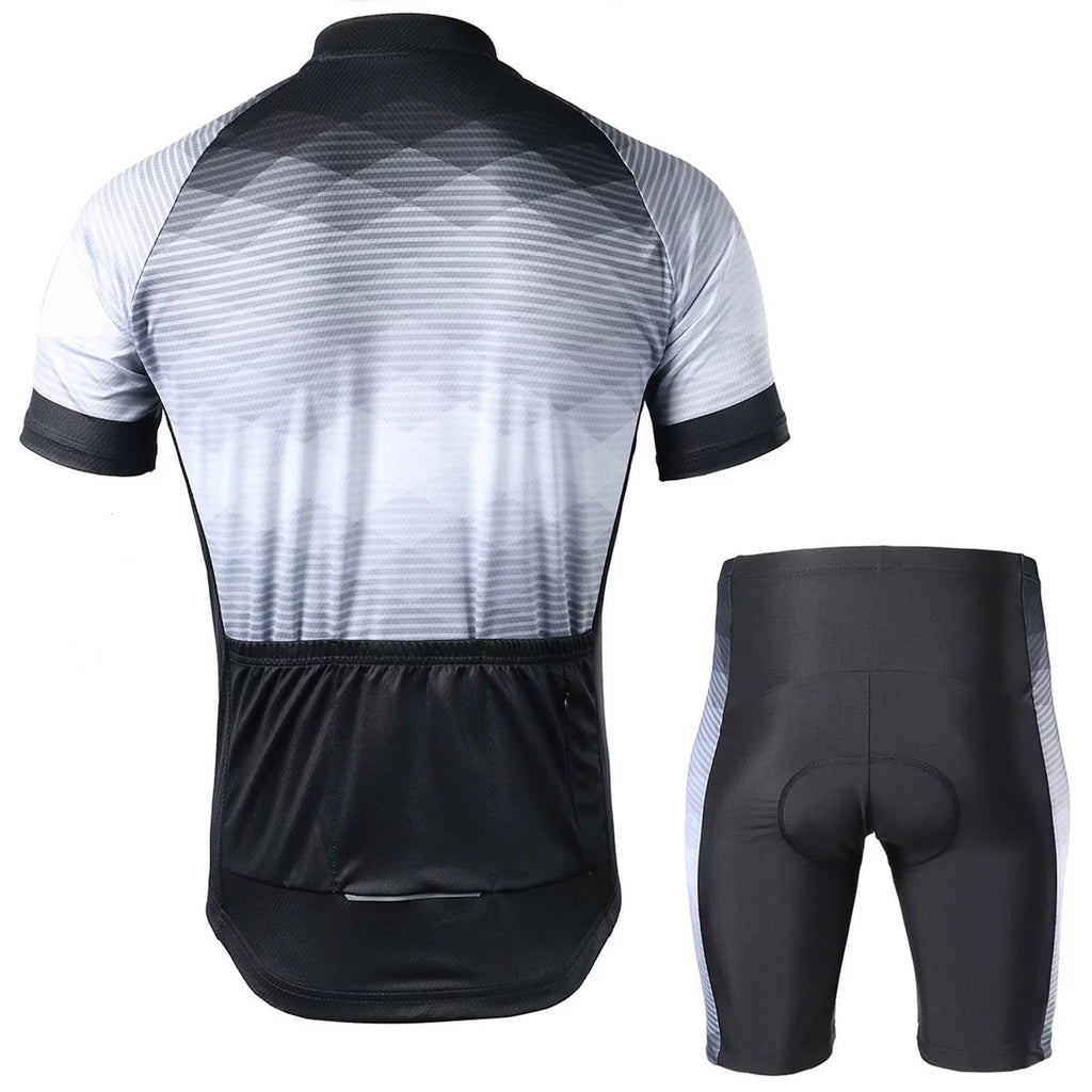 Sleeve Jersey Lixada Men Cycling Suit MTB and Breathable apparel Bike Bicycle Shirt Short Padded Shorts