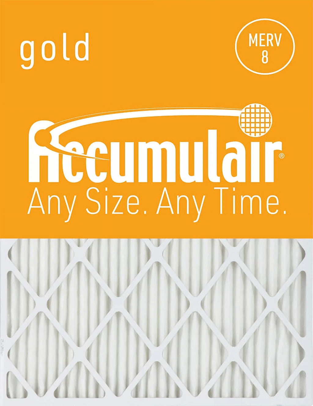 (4 MERV Pack) Air Filter Accumulair Gold 8 20x20x2