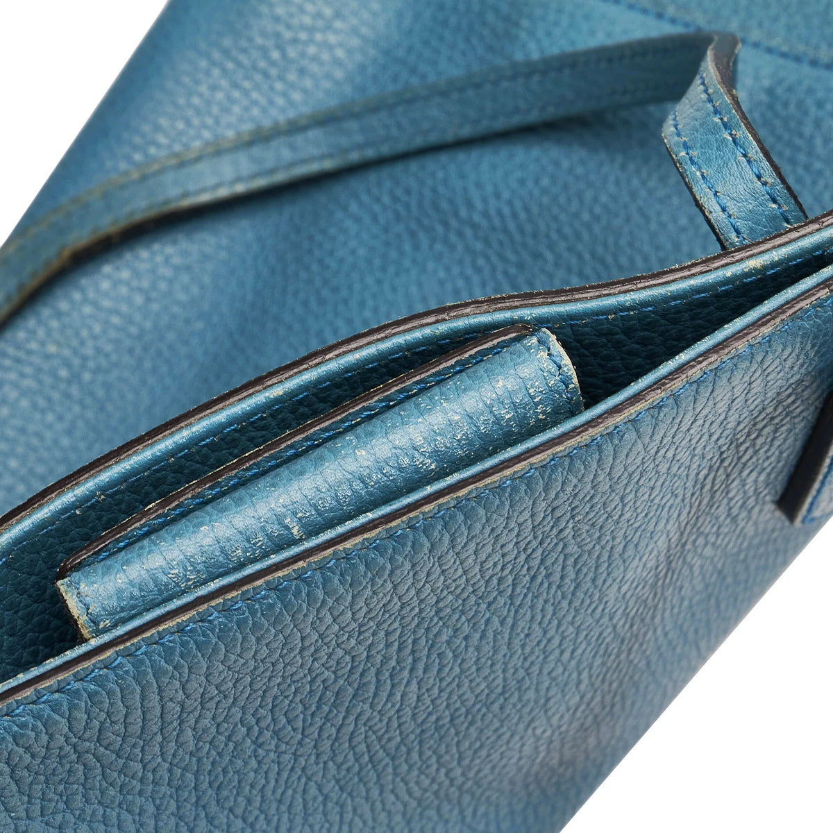 Authenticated Blue Calf Bag Swing Leather Pre-Owned (Good) Tote Medium Women