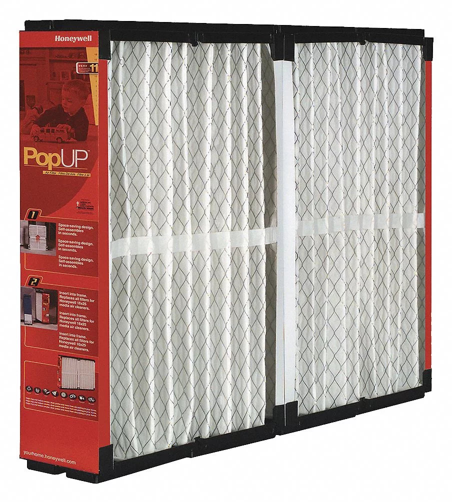 POPUP2020 Cleaner Honeywell Air Filter,MERV Furn 11,20x20x5"