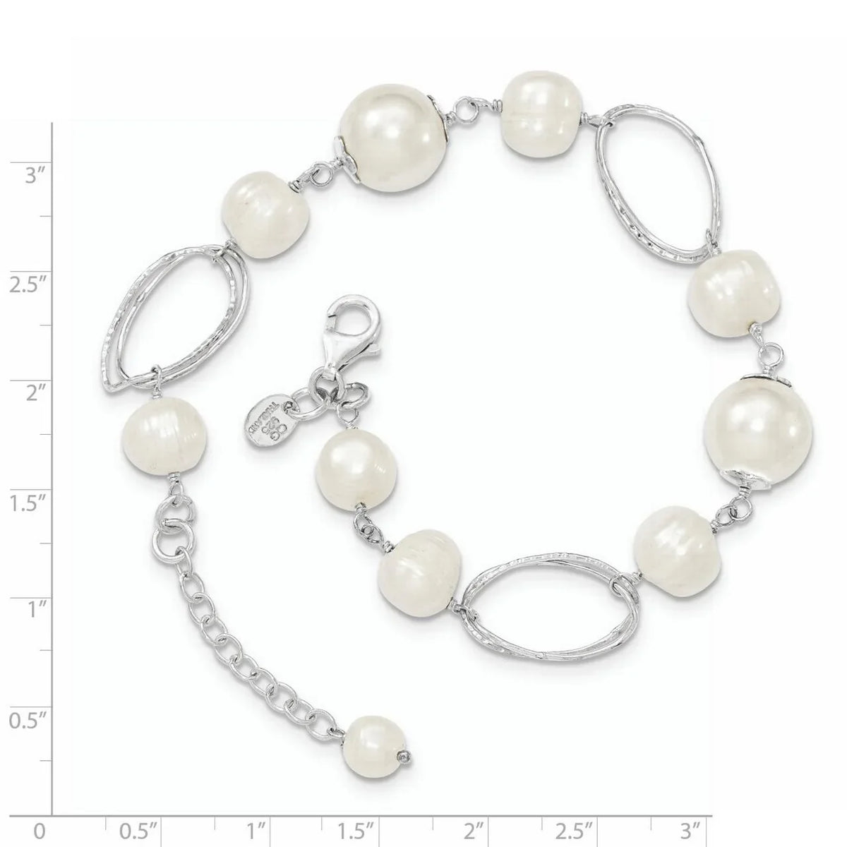 Bracelet Primal 8.5 Silver Silver Sterling Cultured Inch Freshwater Pearl