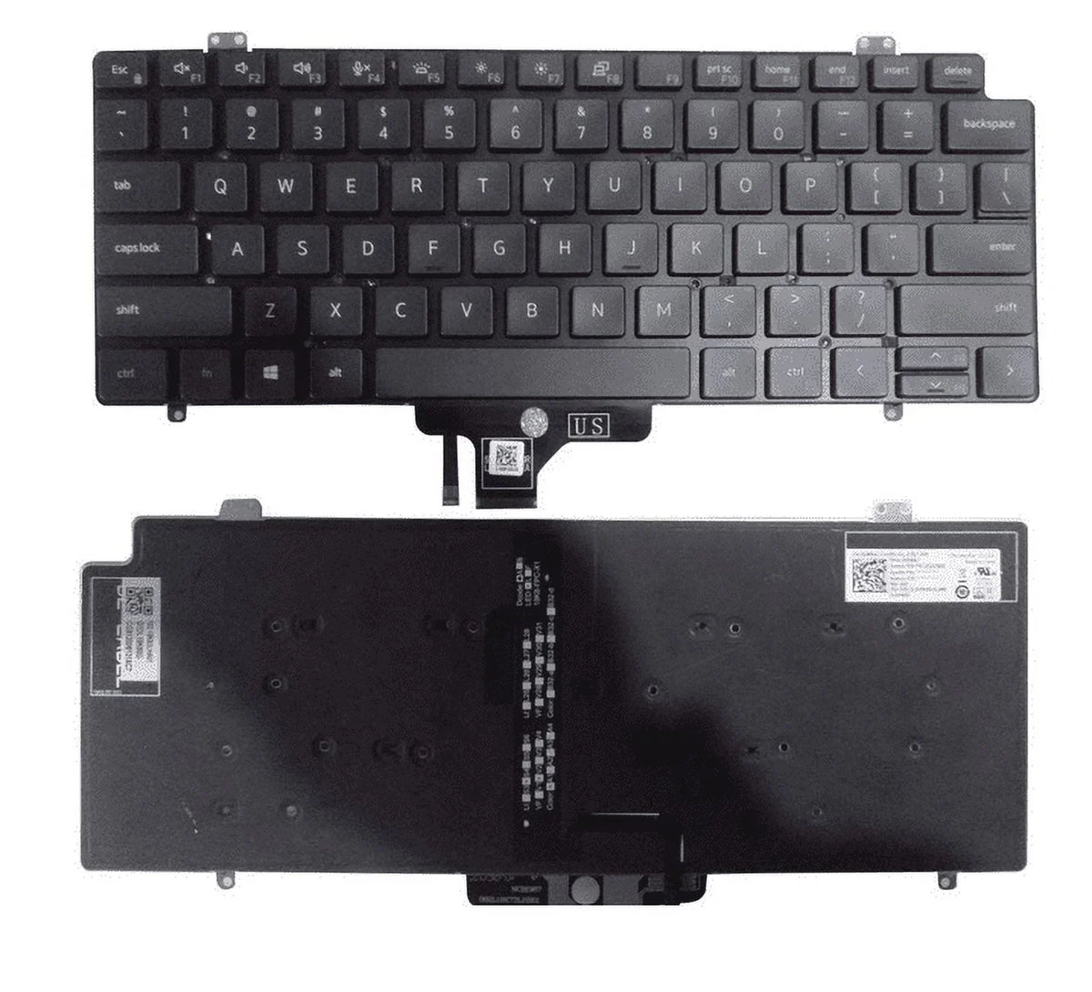 2-in-1 PK1330R3B01 English 21032700479 Latitude 7310 Laptop for 01VJ7V Frame Keyboard Black 7320 1VJ7V No Dell 01828G Backlit Replacement