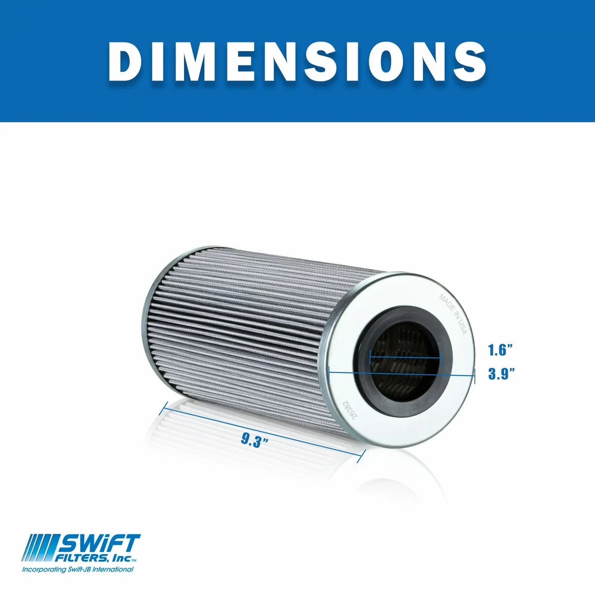 12 Interchange for Micron FLEETGUARD Cartridge Filter Direct HF6343 Element Microglass
