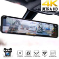 Screen Front 170° Waterproof Parking Rear Dash View Cam Full Car Camera Touch Night Camera Backup HD Vision, and Monitor Large Starlight Backup 12" Angle, Camera 4K Wide Mirror