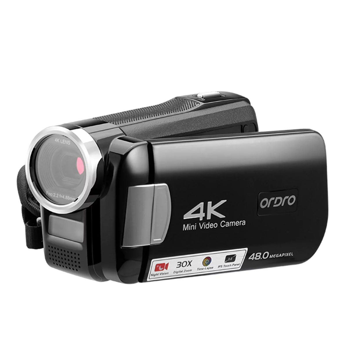 Bag Recorder AC2 4K with Control Digital Carevas Zoom DV IPS Touchscreen Video 30X IR Carry Digital 3.0 Battery Remote Inch 48MP
