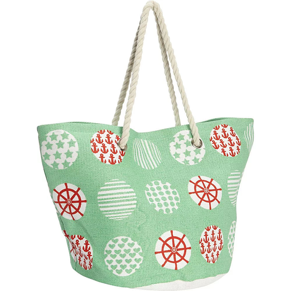 Yellow Tote, Print Magid Straw Sailor Nautical Paper