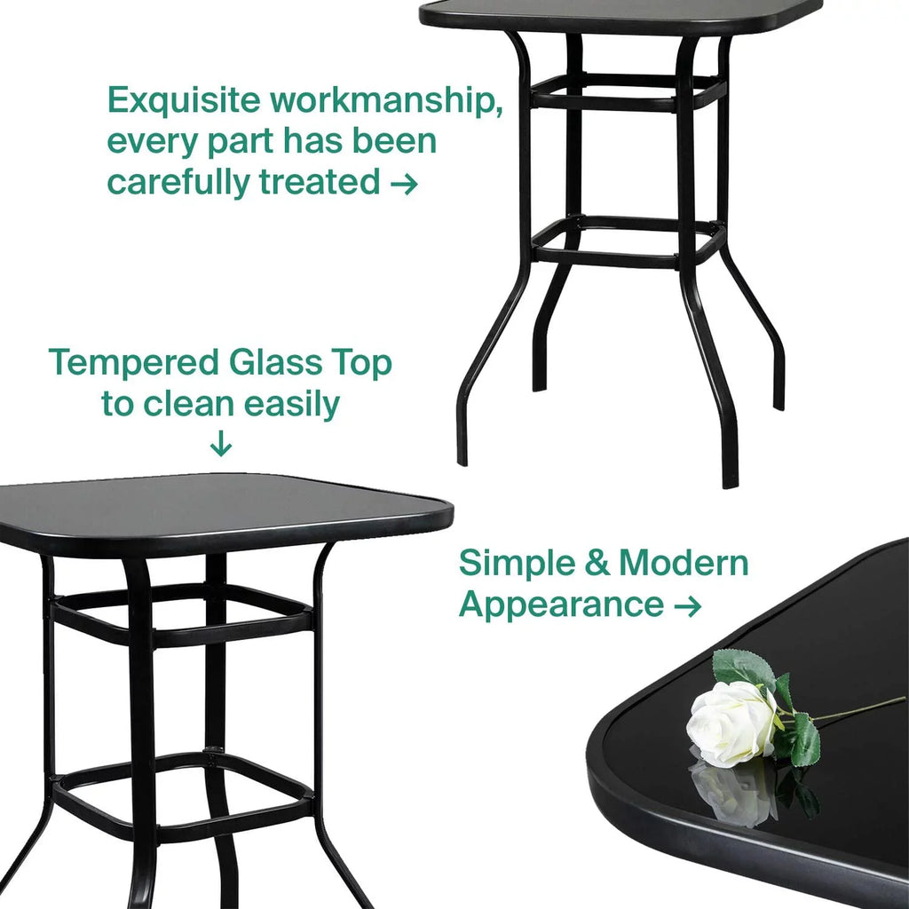 For Durable Nikias Table Glass Bar Solid Deck