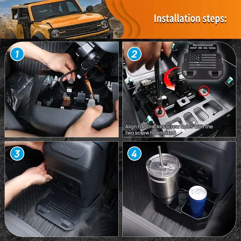 4 Bronco Door for 2021-2023 (Off-Road for Removable Holder Edition) Cup ALLTIMES