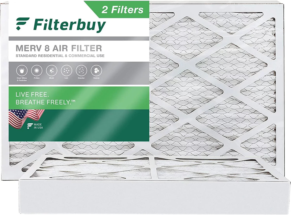 14x25x4 AC Furnace Filterbuy 8 Filters MERV Air HVAC Pleated (2-Pack)