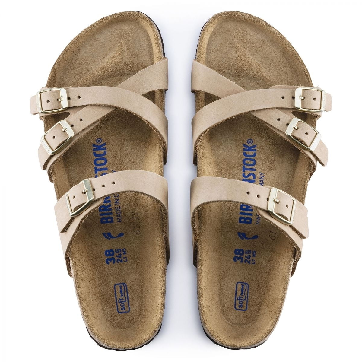 Nubuck SANDCSTLE - Footbed Franca Soft - 1022973 Women's Birkenstock Sandcastle Narrow