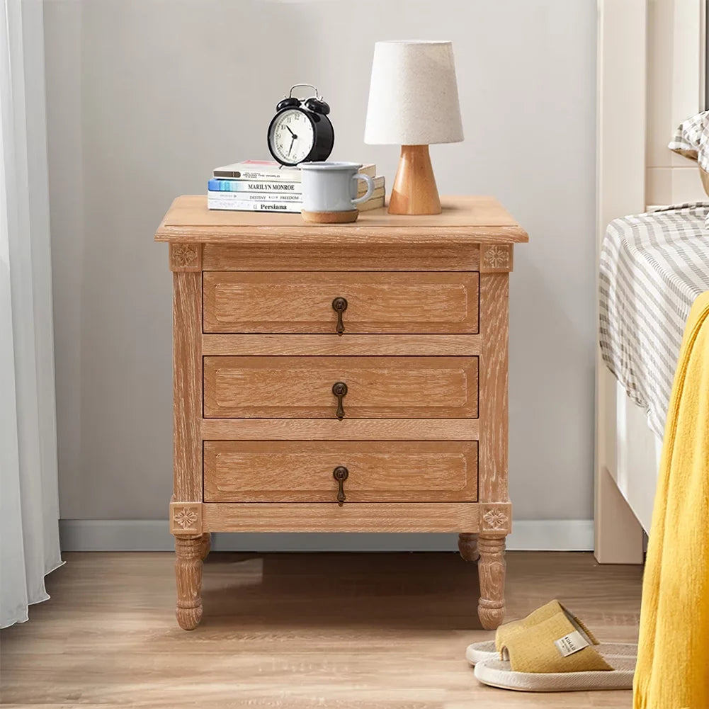 3 Pellebant Bedroom with Oak Drawers Nightstand Furniture