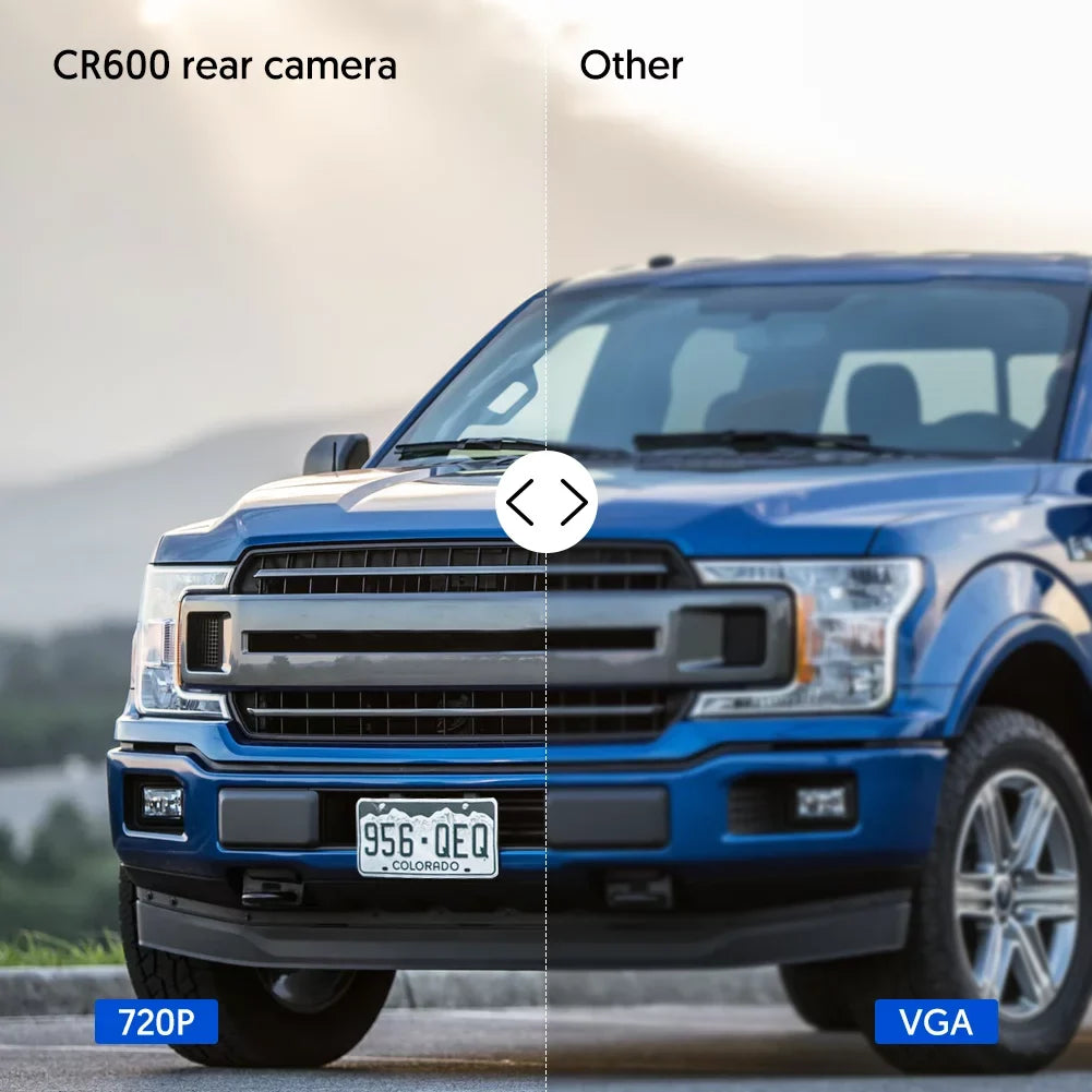 with Rotation Vision, Loop Car Monitoring,G-Sensor,WDR,Night CR600 1080P Recording, Detection, Parking in Dual Crosstour Motion Screen Front Camera and Dash FHD Cam Rear Mini