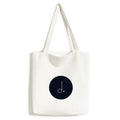Mim White Black Shopping Bag Satchel Music Tote Canvas Dotted Handbag Casual