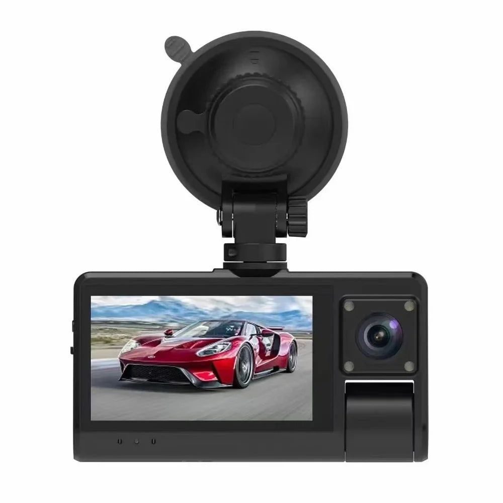 Cam with Driving Angle Video Clear - Wide Rearview Mirror Auto 3-in-1 Touch Connectivity Screen WiFi Safety Recording, Camera, Dash - Recorder