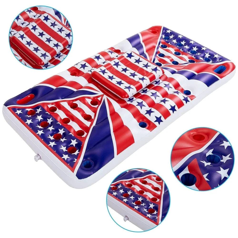 with Pong Built-In Floating Flag American Float Beer Cooler