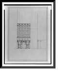 Historic x Framed 17-7/8" (lots and N.W. square buildings Saul, 2, Front 15th 218), Print, D.C. - elevation] office 21-7/8" McPherson [Two B.F. 10, for Street, 69 Washington, Square,