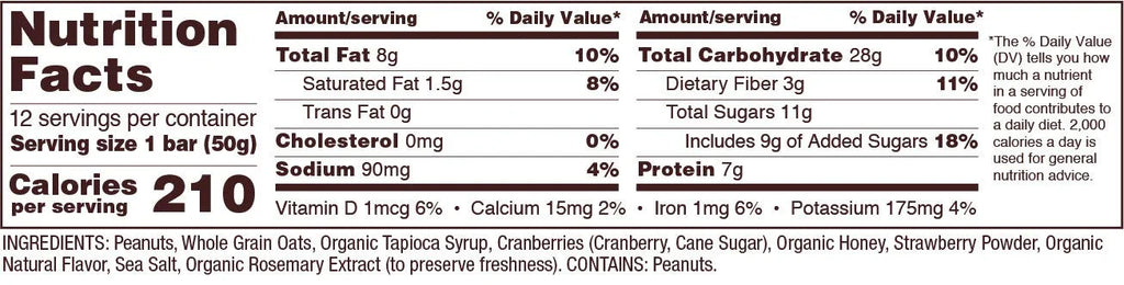 Peanut & Red 12 Oats Butter Mill Bars Bob's Jelly -- Bob's Bar