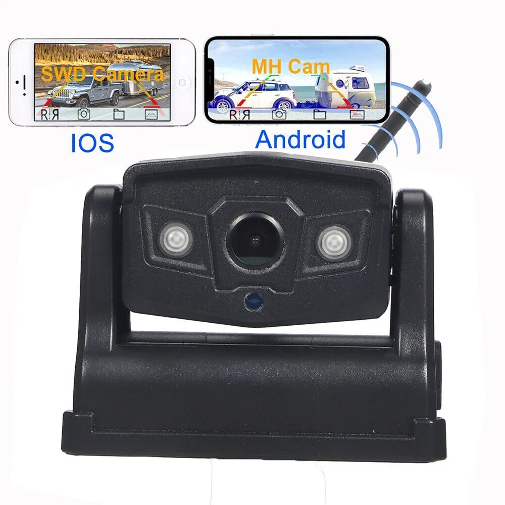 9600mAh View for Vehicle Camera, Ideal Battery, Wireless Magnetic Front/Rear Backup JLLOM WiFi