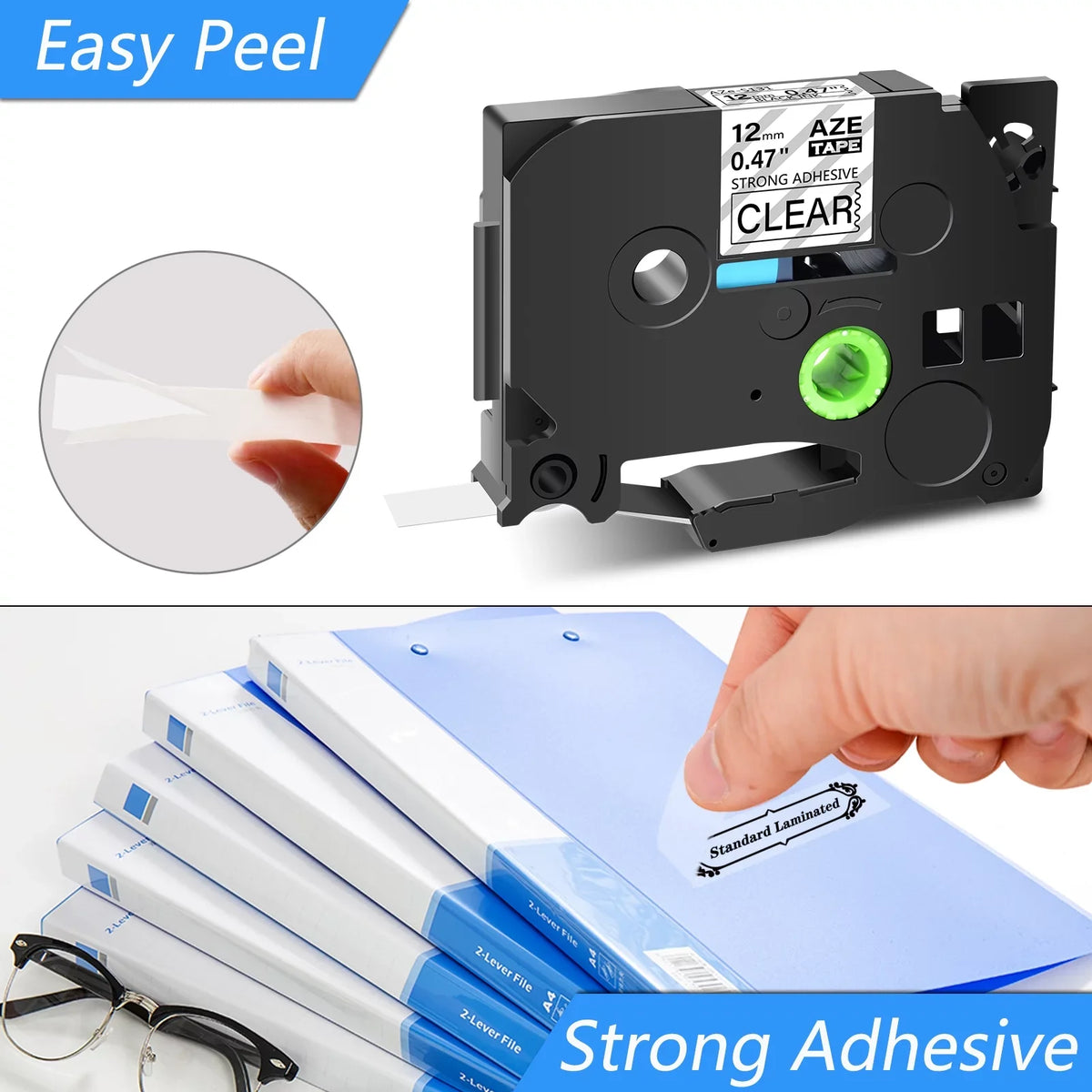 Clear TZ-S131 12mm TZe-131 Brother 100PK Strength TZe TZ-131 TZe-S131 Extra Black P-touch on Compatible TZ GREENCYCLE Tape Label Laminated for