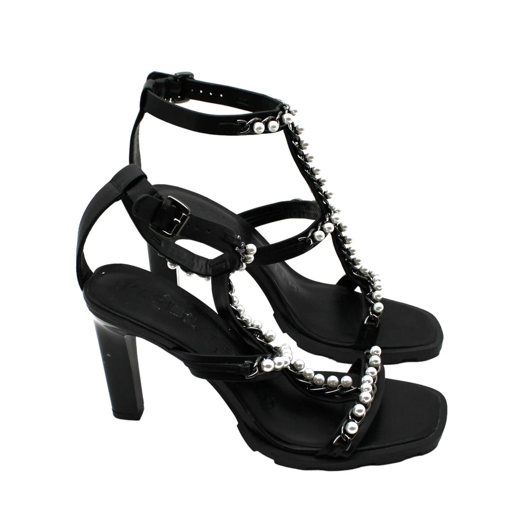 Embellished Midge Lagerfeld outfit Sandals Paris T-Strap US Karl Women's (dimension 10 )