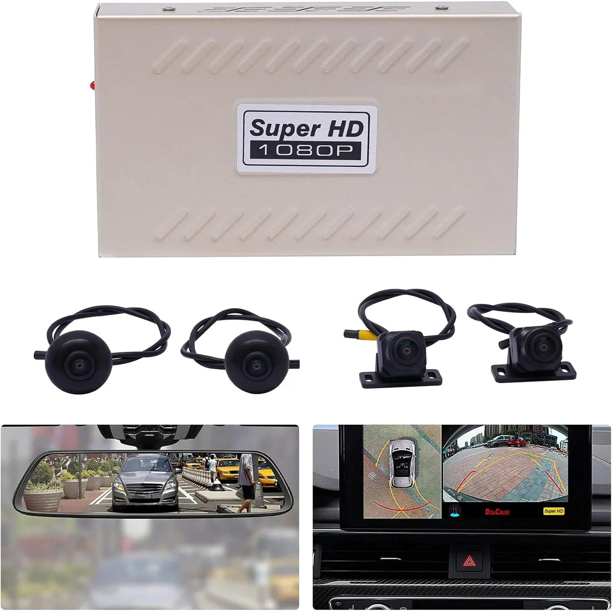 1080P View Degree 360 Panoramic DVR TFCFL Vision Car Night System Recording Recorder Bird 4-camera Devivce
