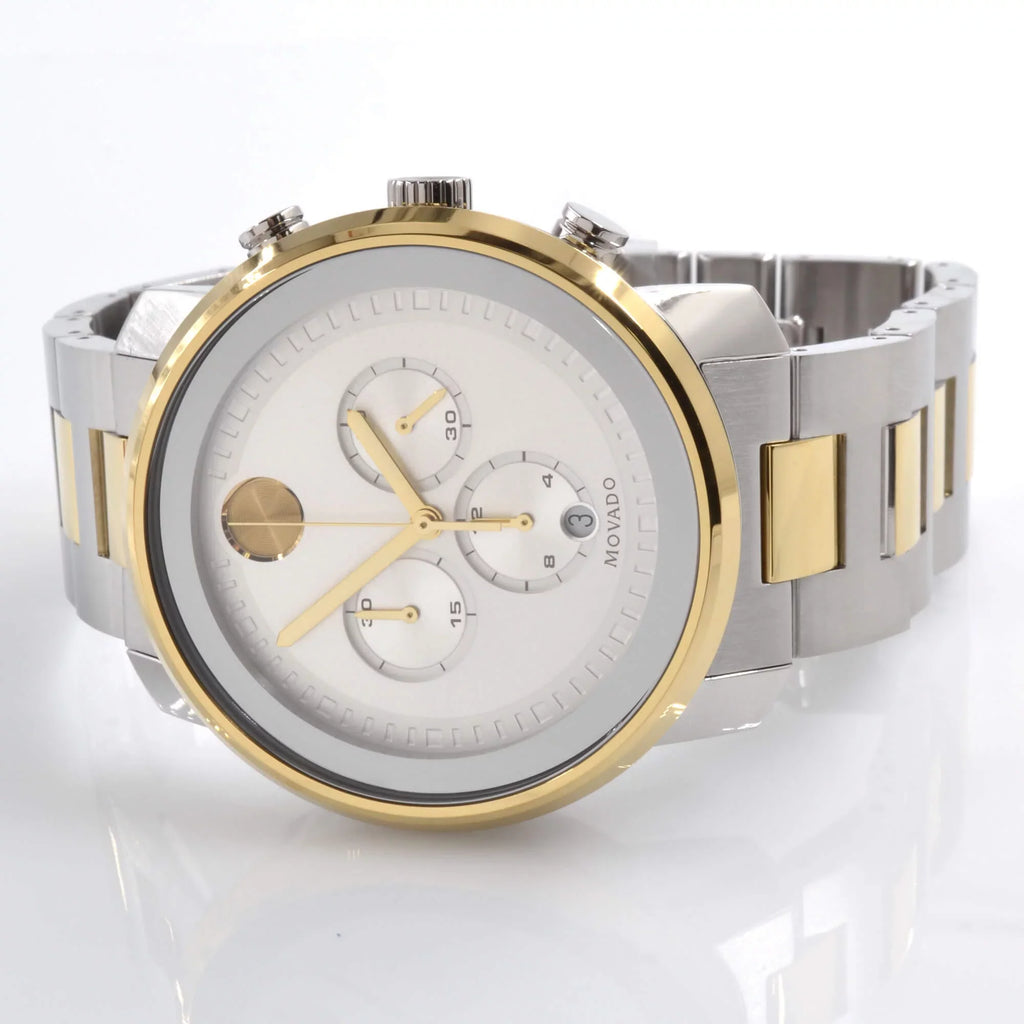 Men's Silver Movado Watch 3600432 Dial Bold Chronograph