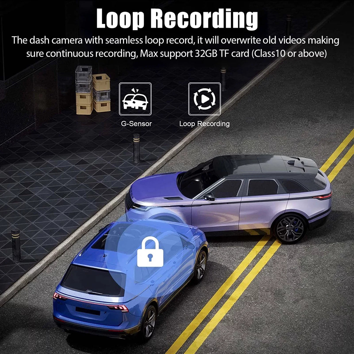 Lens and for View Wide-Angle Car Dual Mirror Vision, Dash Screen Cars, with Camera Touch Cam G-Sensor, Detection, Night 1080P EEEkit Mirror Camera Front 7inch Camera, 170° Rear Motion Dash