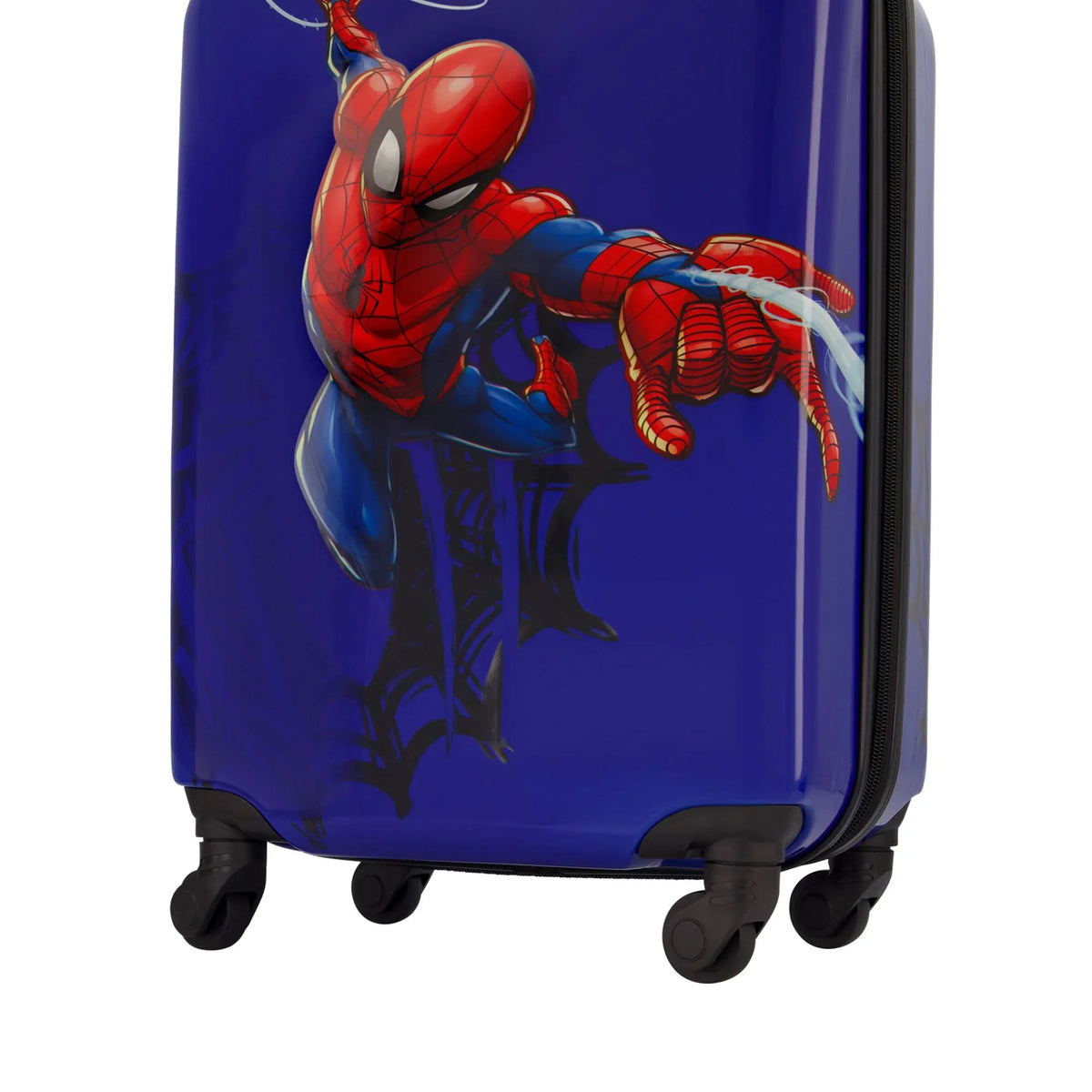 Wheels, Blue Kids Spider-Man Suitcase Hardshell Marvel Carry Inch Rolling On 21 Luggage, Spinner with