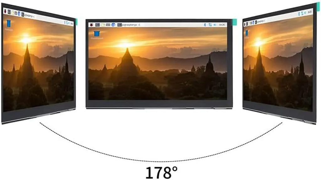 Drive-Free with inch 1024x600 HDMI HD 3B+/4B Touchscreen Display with Stand-H Raspberry LCD Pi Treedix IPS HDMI 7 Compatible Display Monitor Monitor