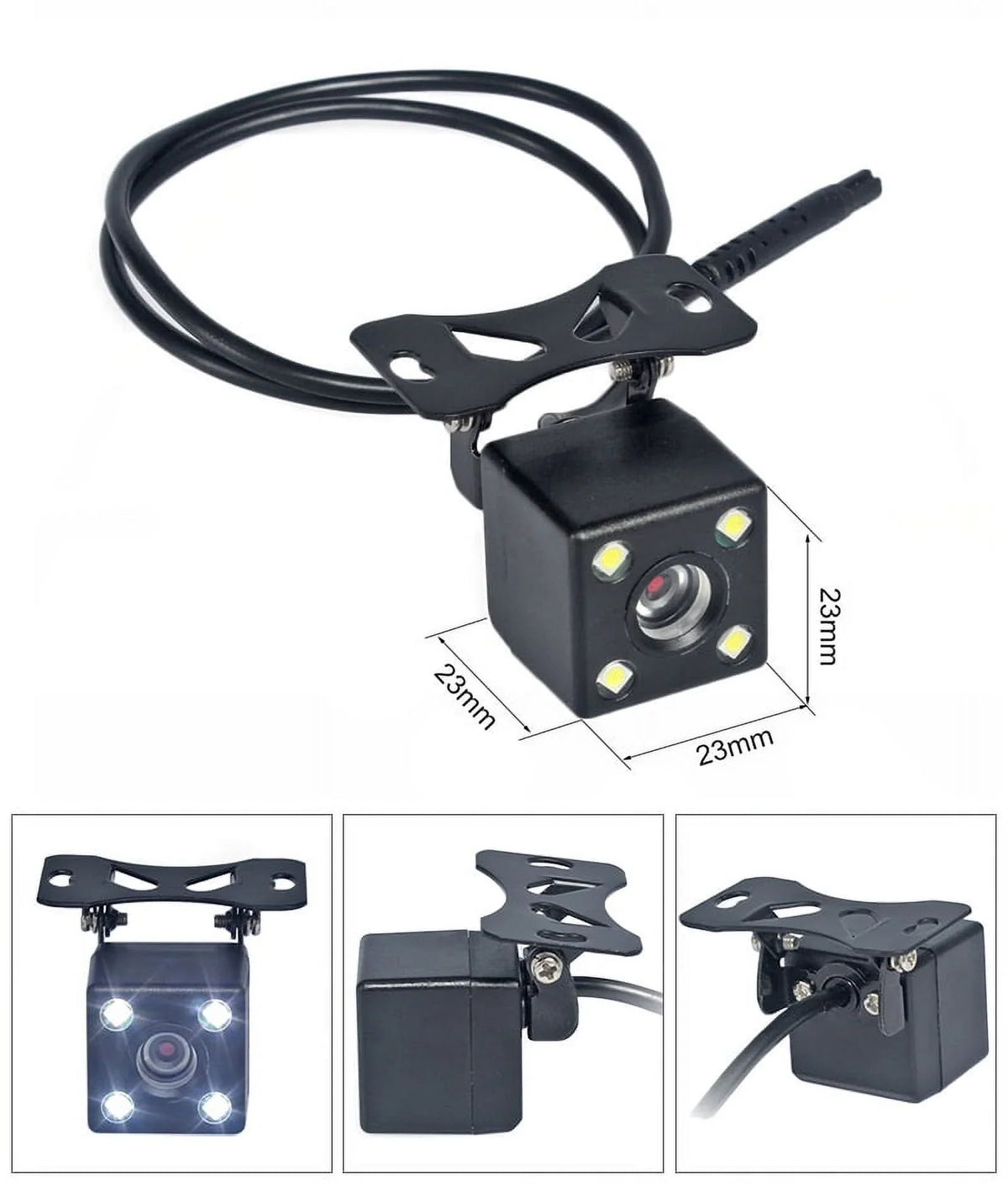 License HD Parking View Monitor Rear System Backup Camera Plate Car 4.3in Reverse