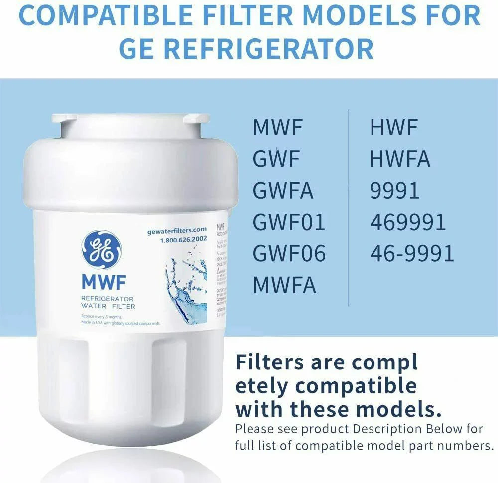 Replacement Refrigerator MWFINT, SmartWater for ,Compatible liquid PCS Filter GWFA with Fridge 6 liquid MWFP, MWFA,GWF, MWF, MWF Filter