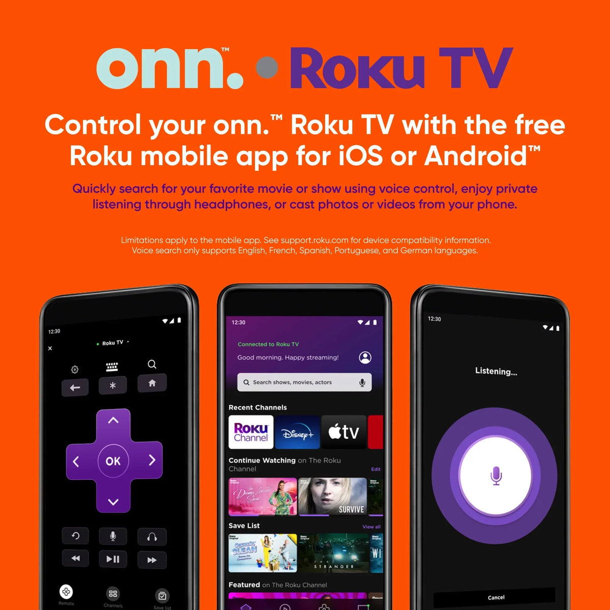 Roku HDR (2160P) 58” (100069454) LED Class 4K Smart onn. UHD TV